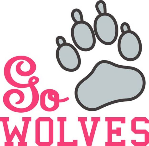 Picture of Go Wolves SVG File