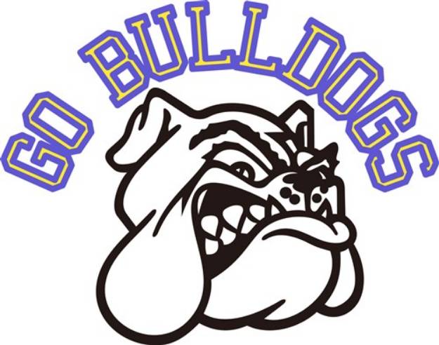 Picture of Go Bulldogs (with border) SVG File