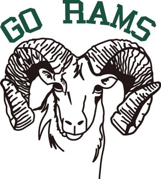 Picture of Go Rams SVG File