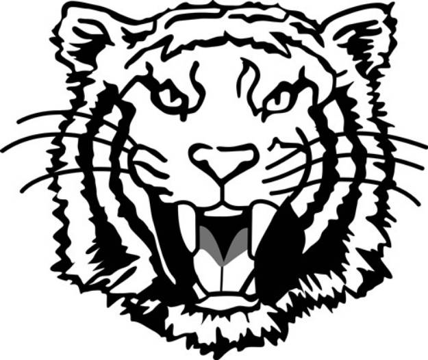 Picture of Tigers Outline SVG File