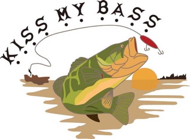 Picture of Kiss My Bass SVG File