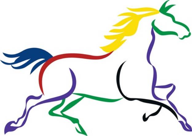 Picture of Multicolor Horse SVG File