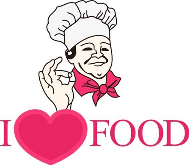 Picture of I Love Food SVG File