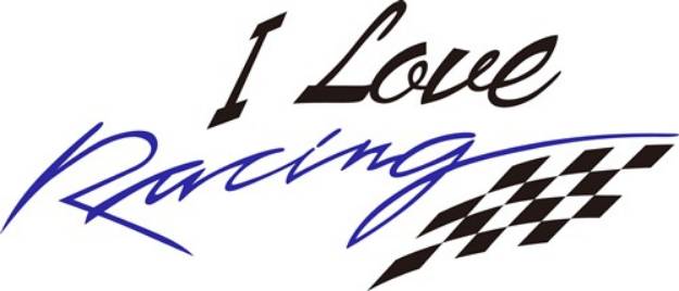 Picture of I Love Racing SVG File