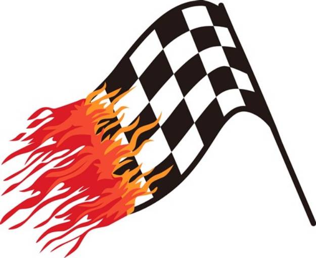 Picture of Hot Race Flag SVG File