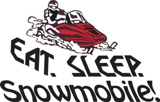 Picture of Eat Sleep Snowmobile SVG File