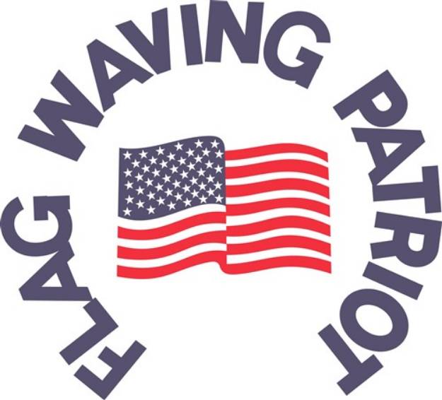 Picture of Flag Waving Patriot SVG File