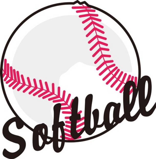 Picture of Softball SVG File