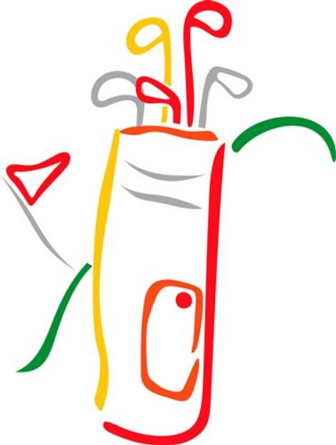Picture of Golf Bag and Green SVG File