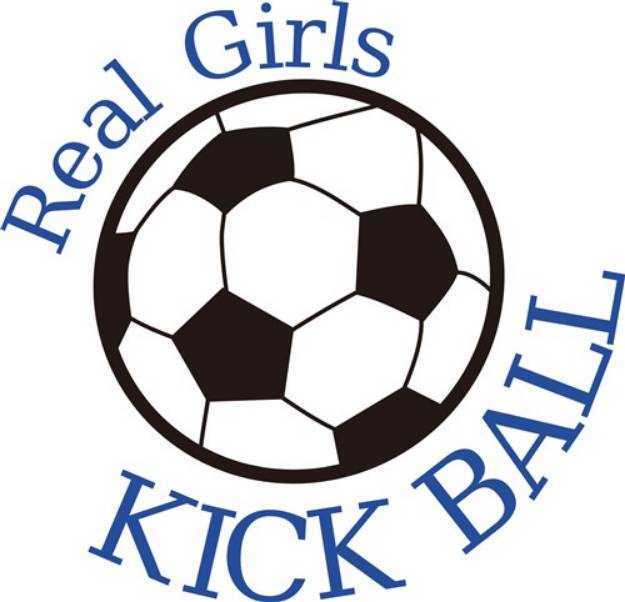 Picture of Real Girls Kick Ball SVG File