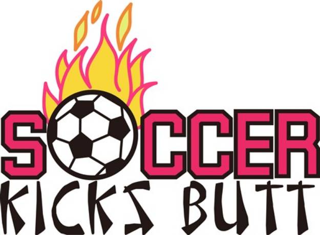 Picture of Soccer Kicks Butt SVG File