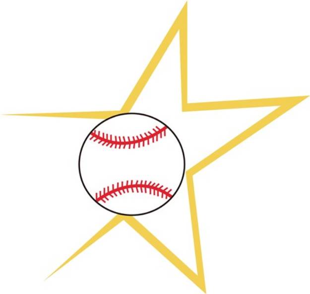 Picture of Baseball Star SVG File