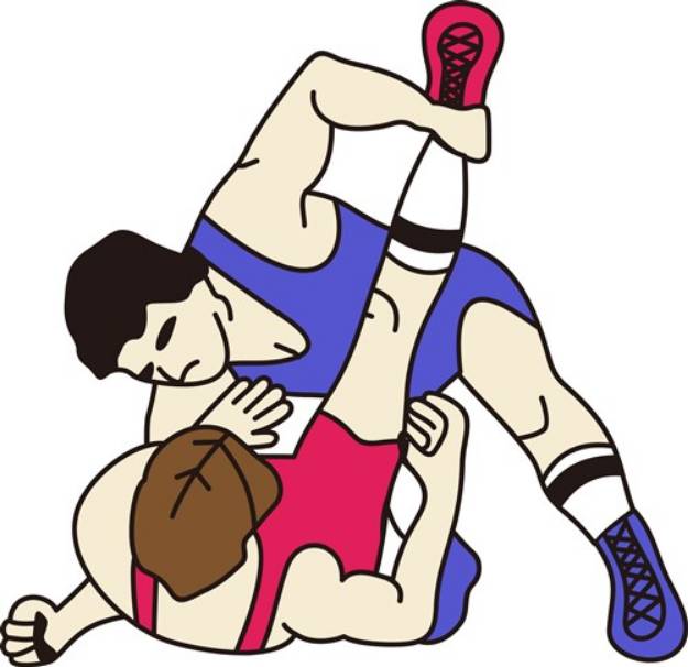 Picture of Wrestlers SVG File