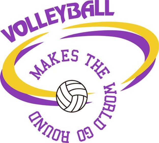 Picture of Volleyball Makes The World Go Round SVG File