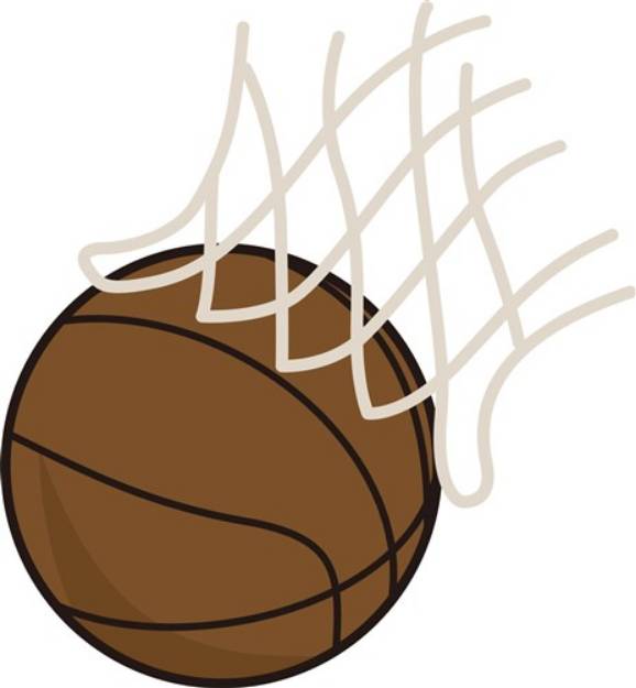 Picture of Net and Basketball SVG File