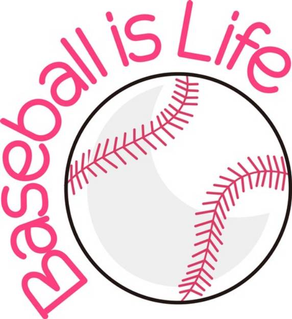 Picture of Baseball is Life SVG File