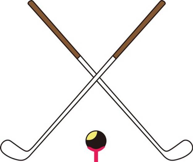Picture of Crossed Golf Clubs SVG File