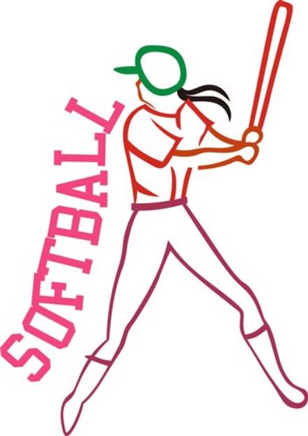 Picture of Softball Batter SVG File