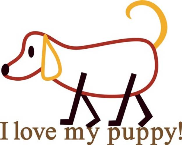 Picture of I Love My Puppy! SVG File