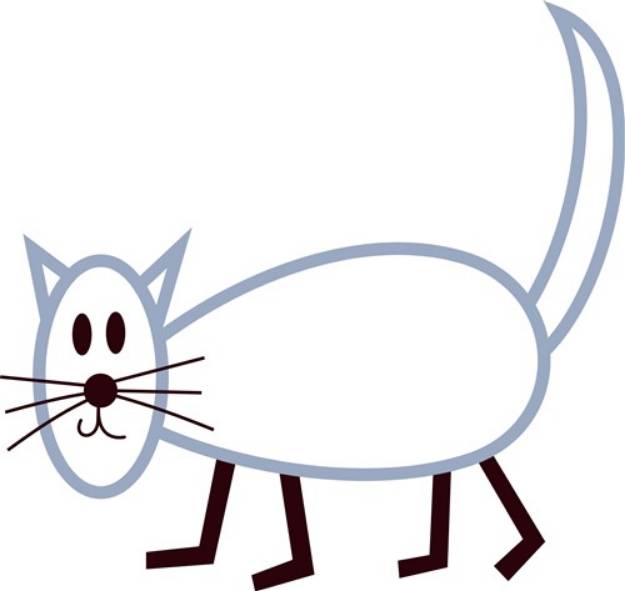 Picture of Stick Cat SVG File