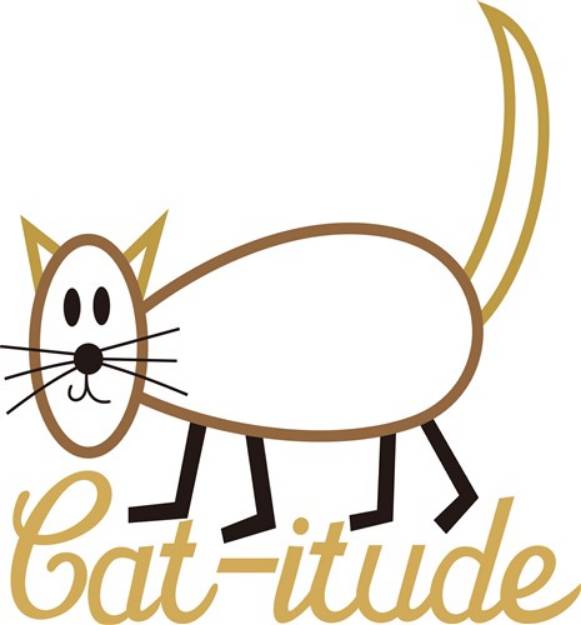 Picture of Cat-itude Attitude SVG File