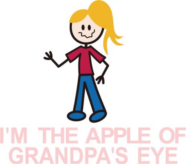 Picture of Im the Apple Of Grandpas Eye SVG File