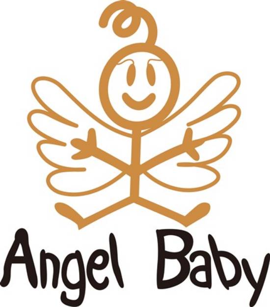 Picture of Angel Baby SVG File