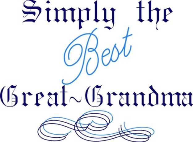Picture of Best Great Grandma SVG File
