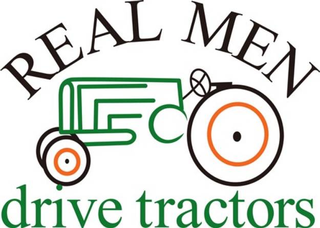 Picture of Real Men Tractor SVG File