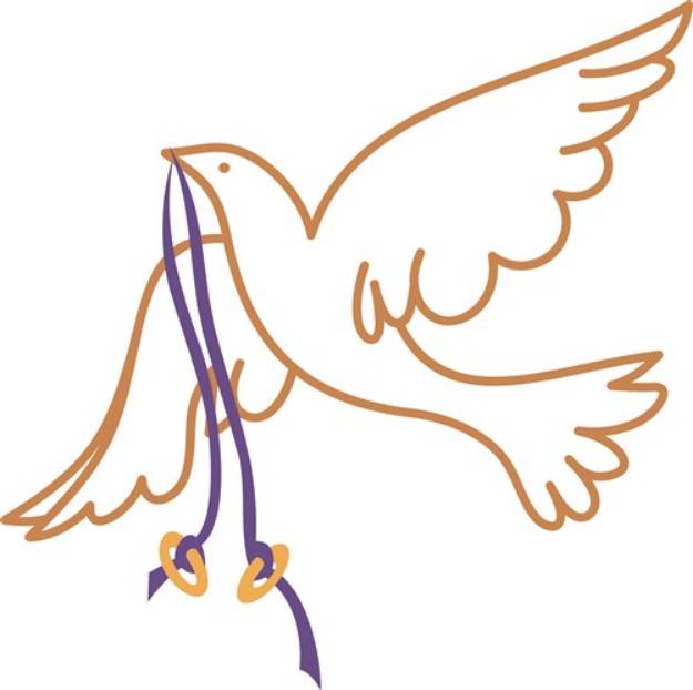 Picture of Dove with Rings SVG File