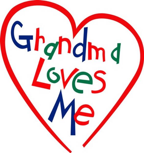 Picture of Grandma Loves Me SVG File