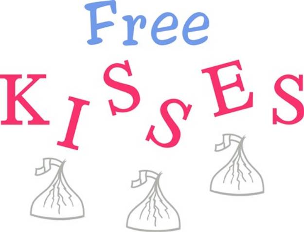 Picture of Free Kisses SVG File
