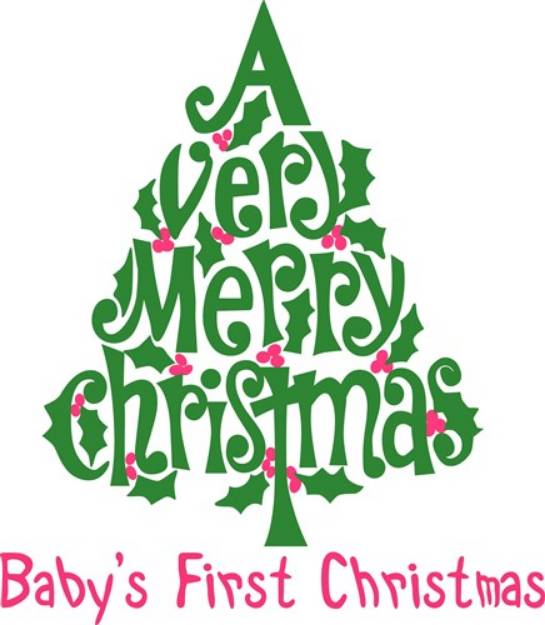 Picture of Babys First Christmas SVG File