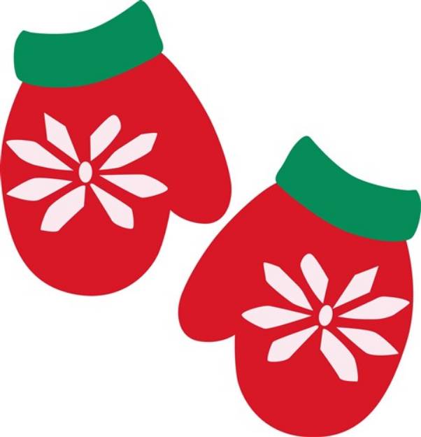 Picture of Holiday Mittens SVG File