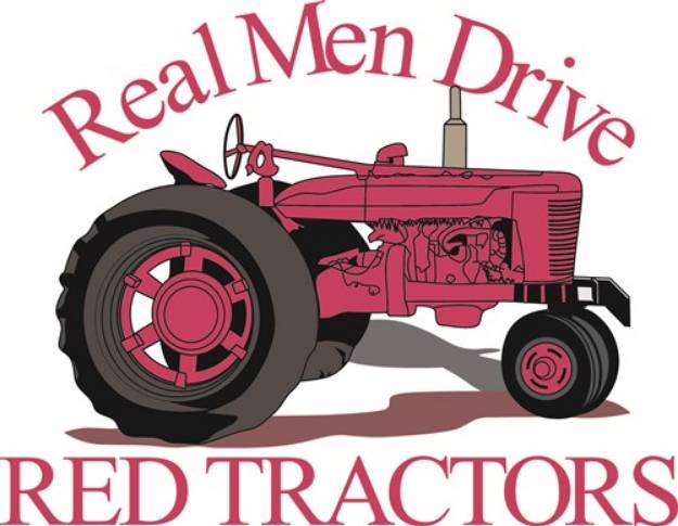 Picture of Drive Red Tractors SVG File