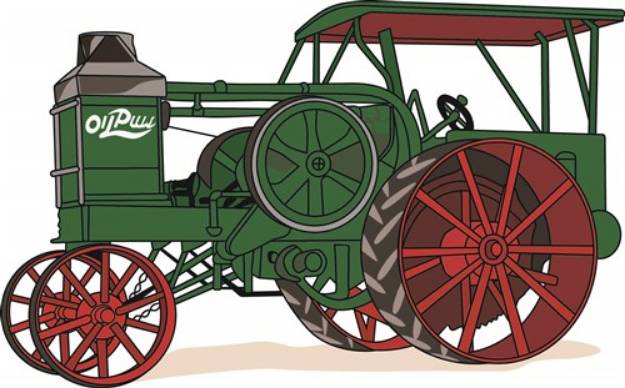 Picture of Antique Tractor SVG File