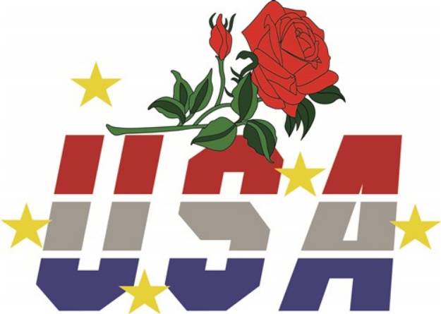Picture of USA Rose SVG File