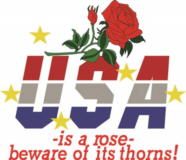 Picture of USA Is A Rose SVG File