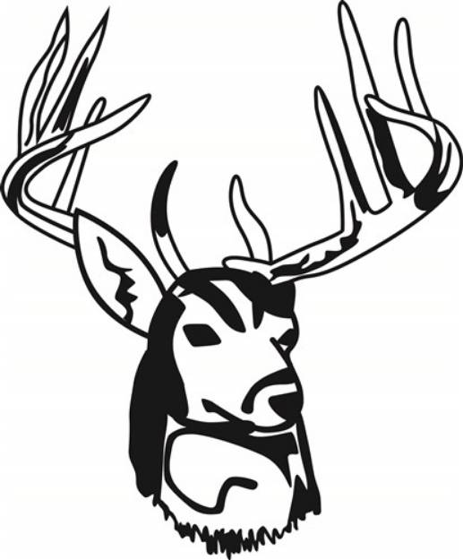 Picture of Deer Head Outline SVG File