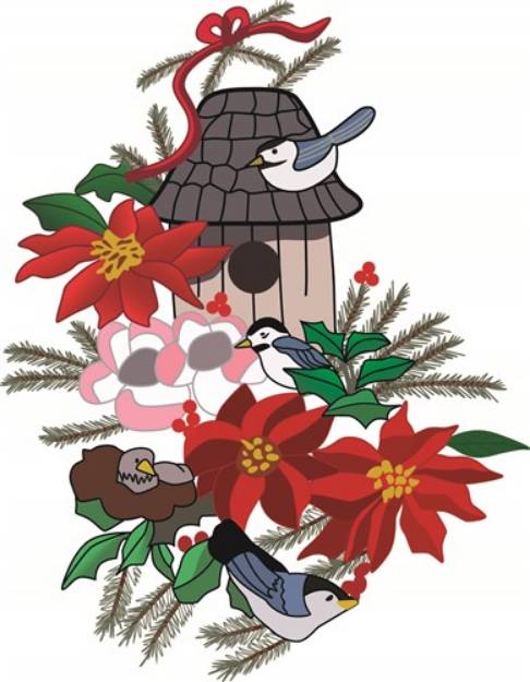 Picture of Christmas Birdhouse SVG File