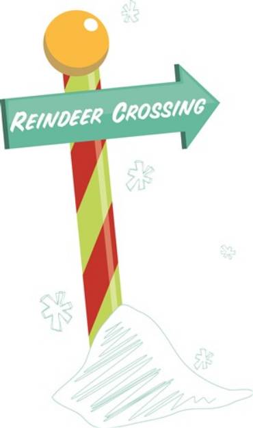 Picture of Reindeer Crossing SVG File