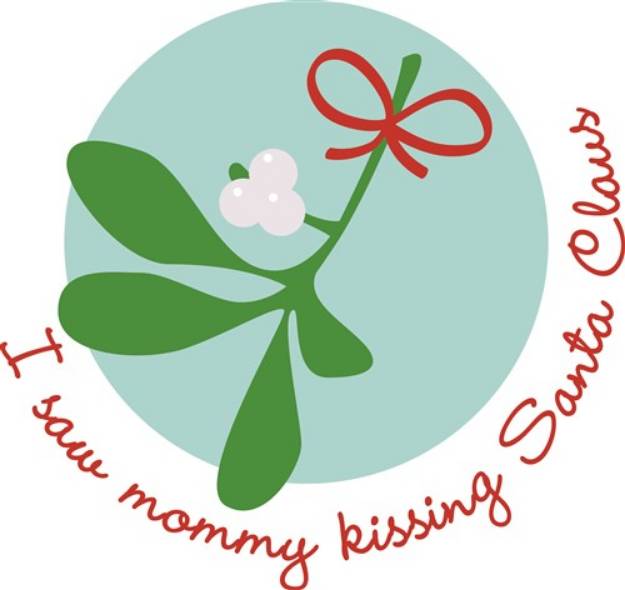 Picture of Mommy Kissing Santa SVG File