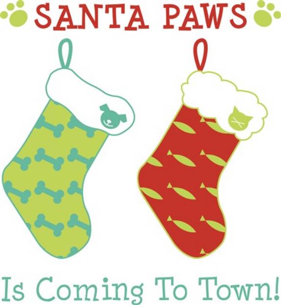 Picture of Santa Paws SVG File