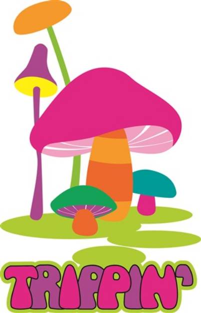 Picture of Trippin Mushrooms SVG File