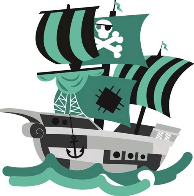 Picture of Pirate Ship SVG File