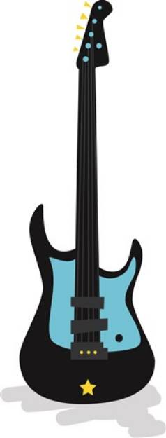 Picture of Rock Guitar SVG File