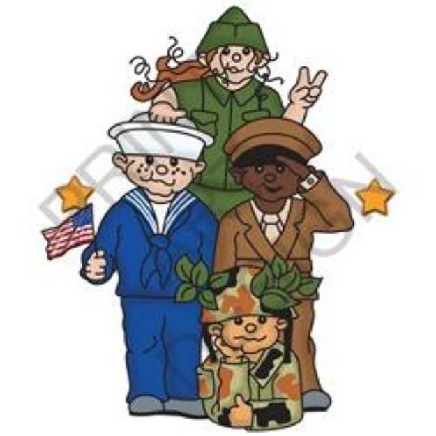 Picture of Armed Forces Kids SVG File