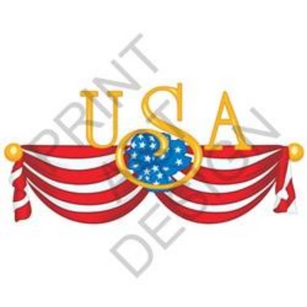 Picture of USA Bunting SVG File