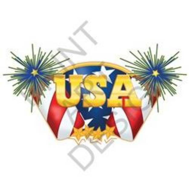 Picture of USA Fireworks SVG File
