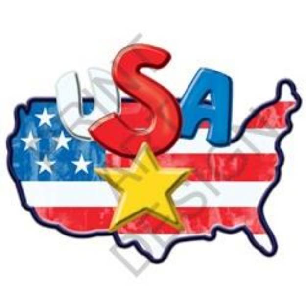 Picture of U. S. A. SVG File